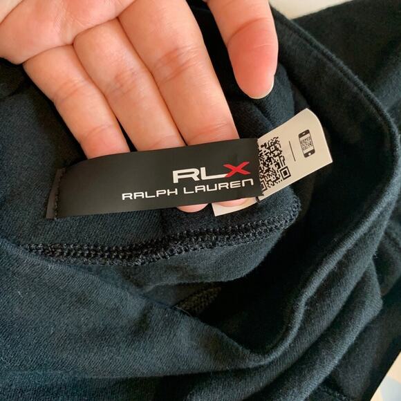 RLX Ralph Lauren Sweater Womens L Large Black Turtleneck Drop Shoulder Split Hem - Picture 12 of 15